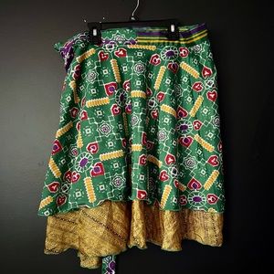 Darn Good Yarn Sari Silk Skirt